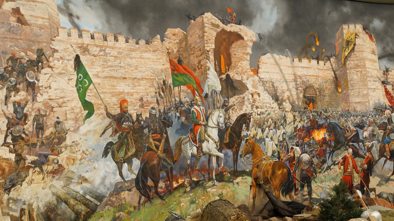 artist's rendition of fall of constantinople