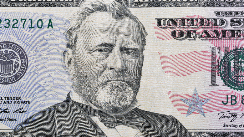 President Grant portrait on $50 bill