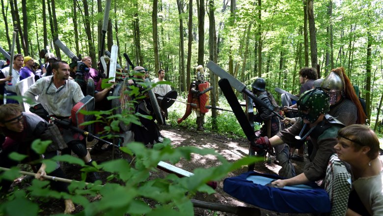 larp battle forest