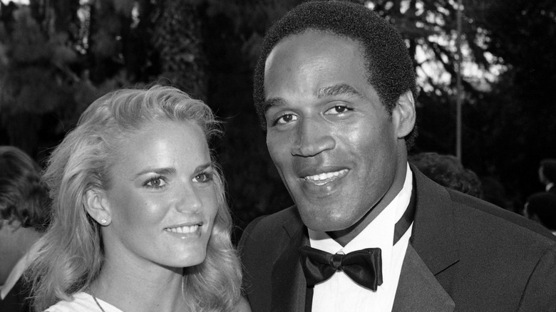 OJ Simpson and Nicole Brown smiling