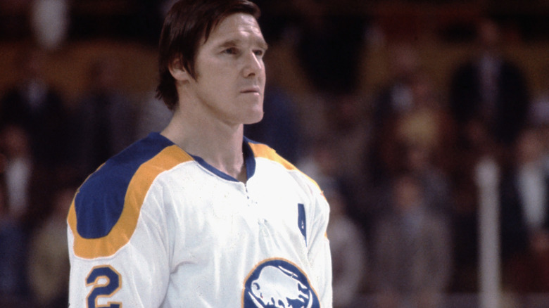 Tim Horton standing on the ice Buffalo Sabres