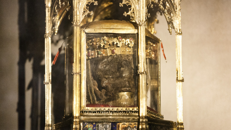 Relic St. John the Baptist in gold case