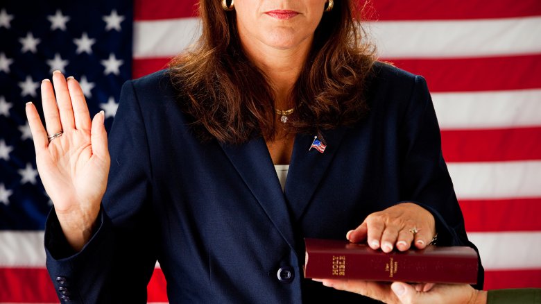 swearing oath of office