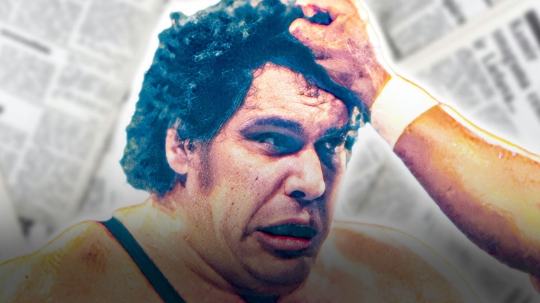 Andre the Giant getting his hair pulled