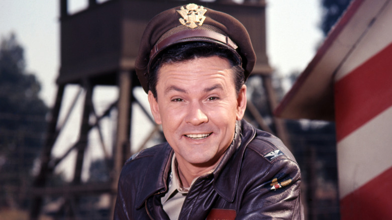 Bob Crane smiling in military uniform