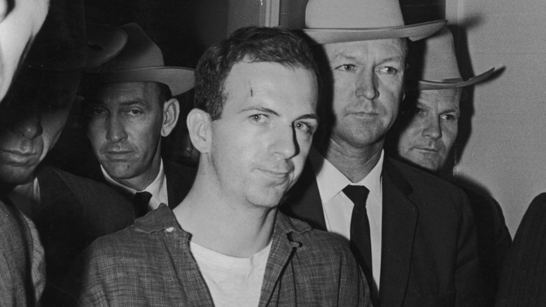Lee Harvey Oswald in custody after his arrest for JFK's death