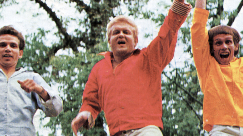 Larry Henley jumping in air in Newbeats publicity photo