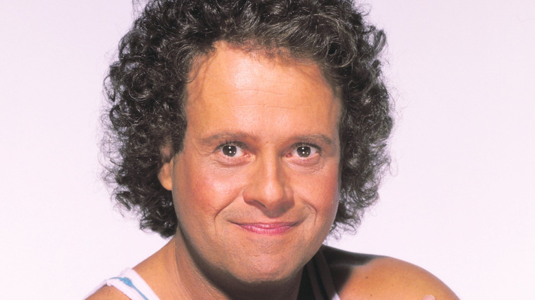 Richard Simmons smiling with closed lips in 1992 publicity portrait