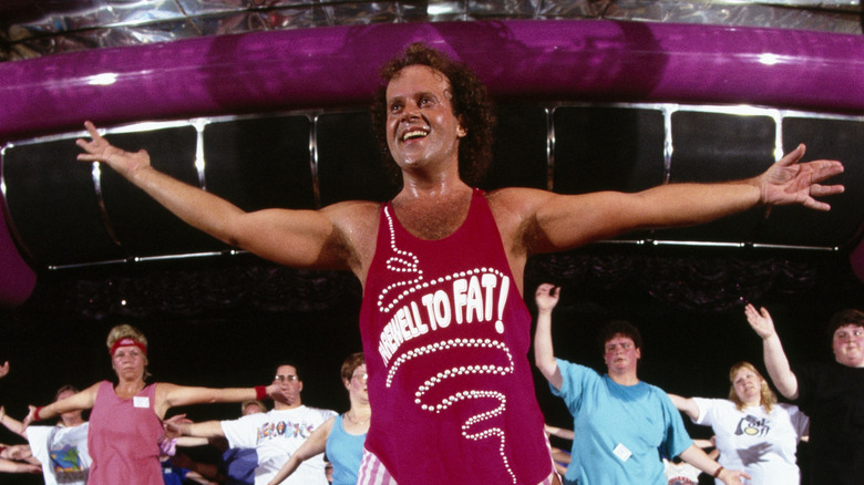 Richard Simmons leading exercise class
