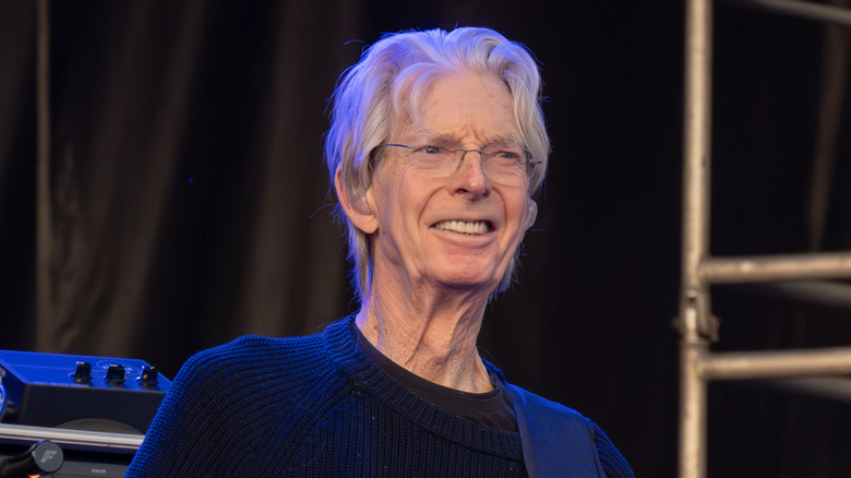 Phil Lesh grinning on stage