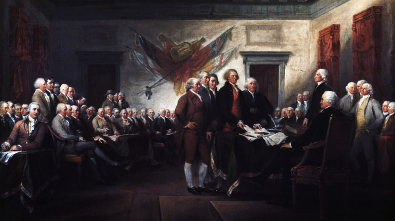 John Trumbull's painting of the Declaration of Independence