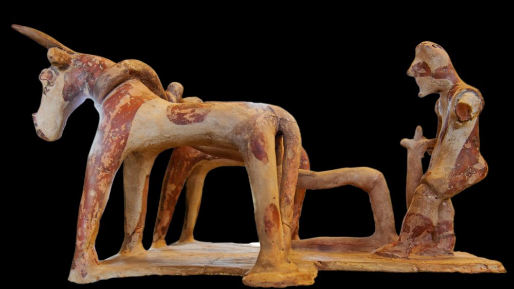 Greek terracotta plowman