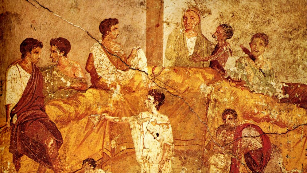 A painting from before 79 AD of a family party in Pompei