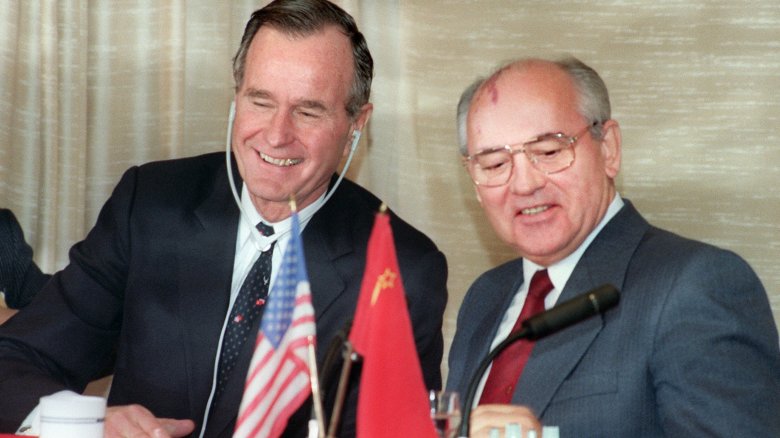 george hw bush, mikhail gorbachev