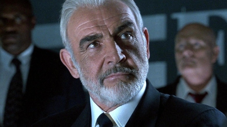 Sean Connery's John Patrick Mason looking up in The Rock