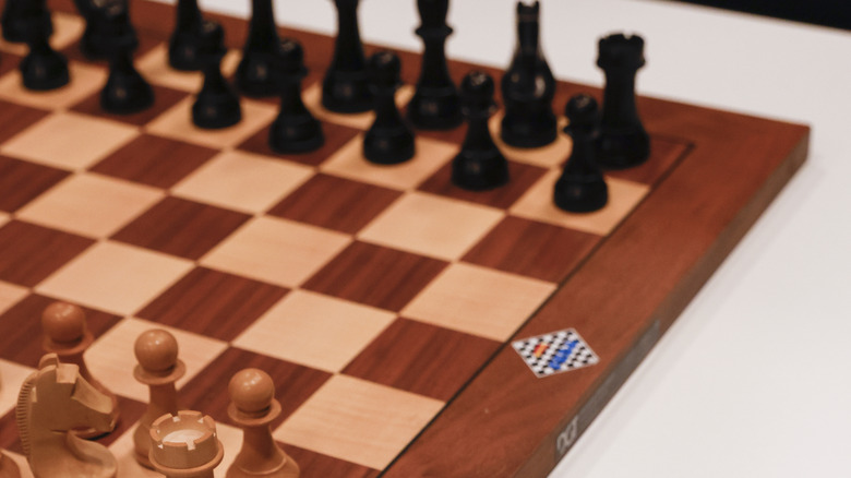 Close-up of a chess board