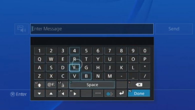 PS4 digital keyboard