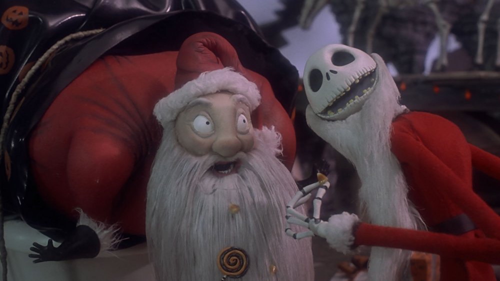 Santa and Jack Skellington in The Nightmare Before Christmas