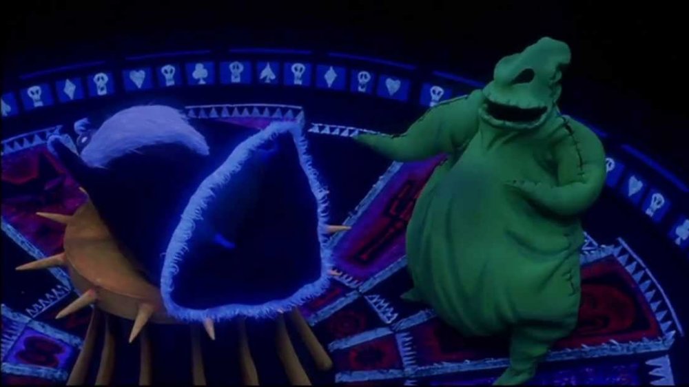 Santa and Oogie Boogie in The Nightmare Before Christmas