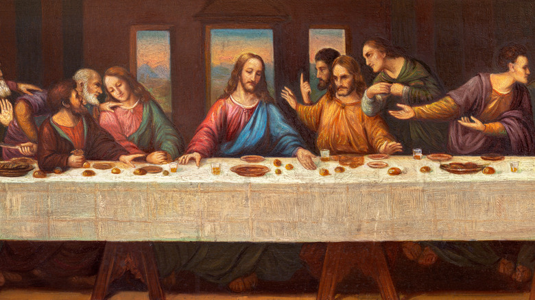 A painting of the Last Supper