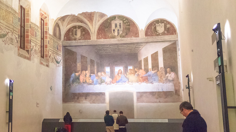 a far away view of the Last Supper