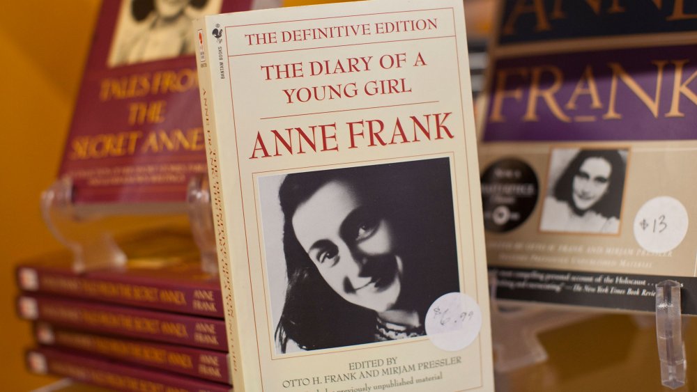 A copy of "The Diary of a Young Girl" by Anne Frank