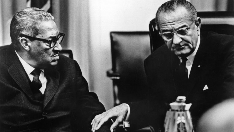 Thurgood Marshall with LBJ