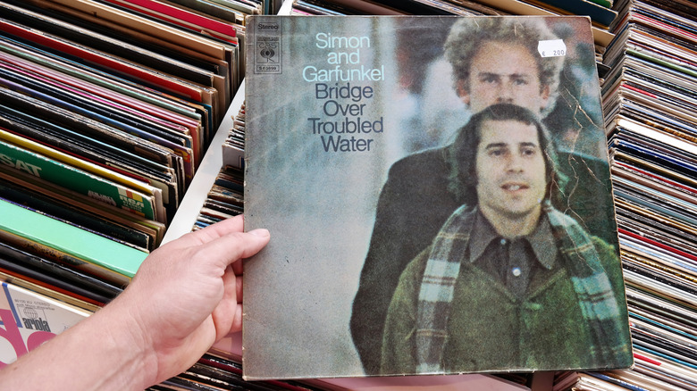 cover of Simon and Garfunkel's album "Bridge Over Troubled Water"