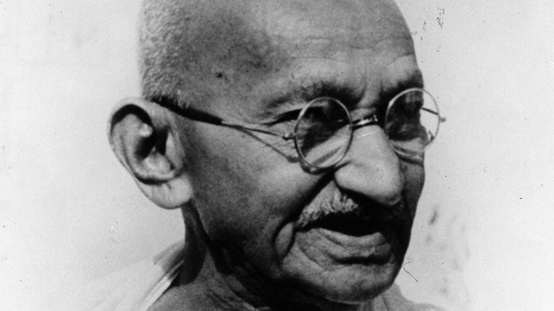 Mahatma Gandhi close up photograph face
