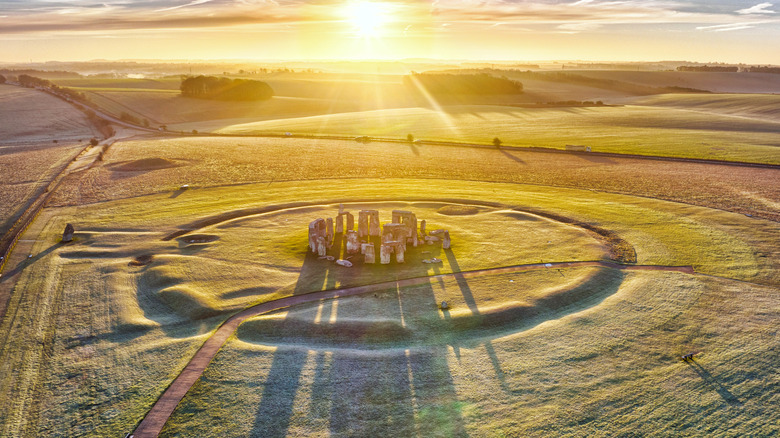 Sun rising over Stonehenge