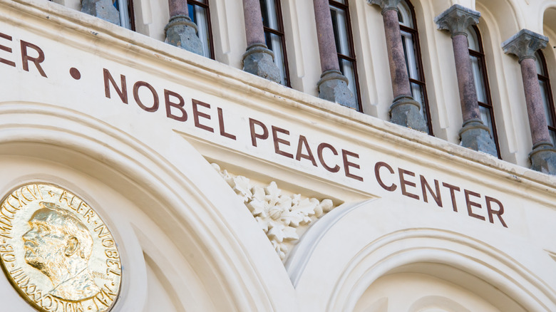 Building reading "Nobel Peace Center"