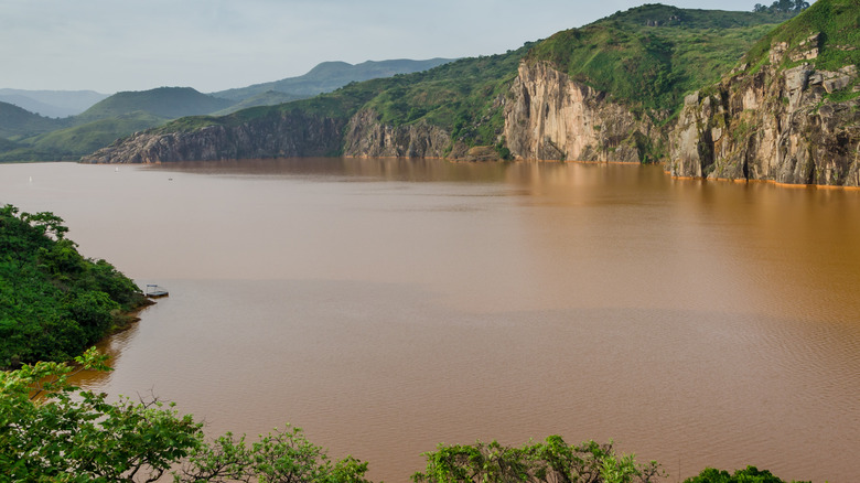 brown water at Lake Nyos