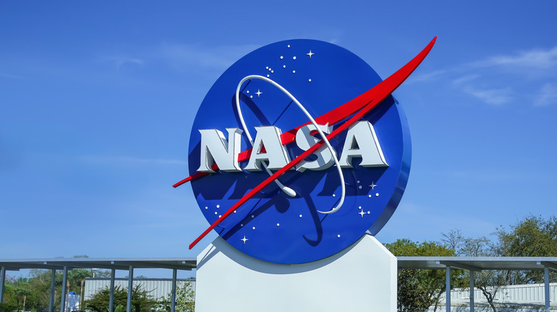 Nasa logo on sign at Kennedy Center