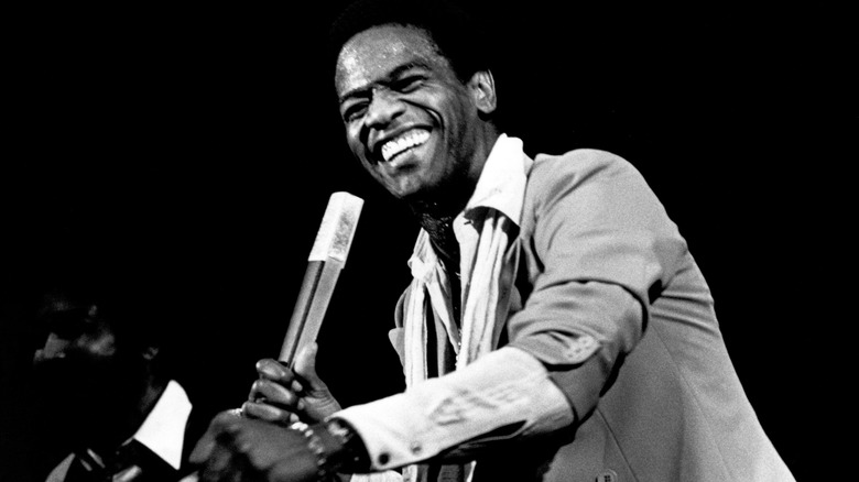 Al Green performing with microphone in 1970