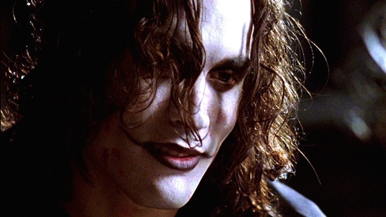 Brandon Lee wearing crow makeup