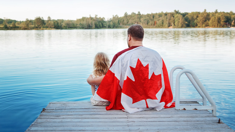a canadian man and girl