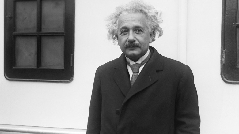 Albert Einstein smiling 