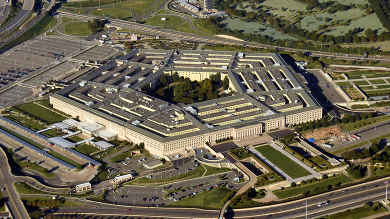 aerial view of the pentagon