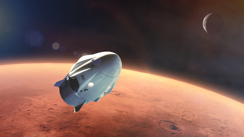 spacecraft orbit mars spacex