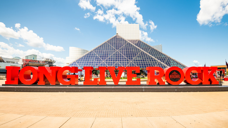 Rock & Roll Hall of Fame building in Cleveland, Ohio