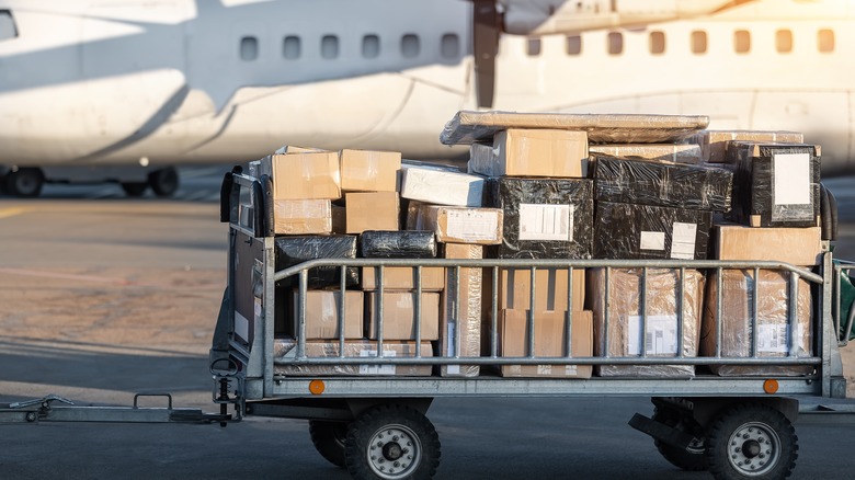 cart full of parcels
