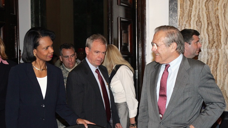 Condoleezza Rice + Donald Rumsfeld