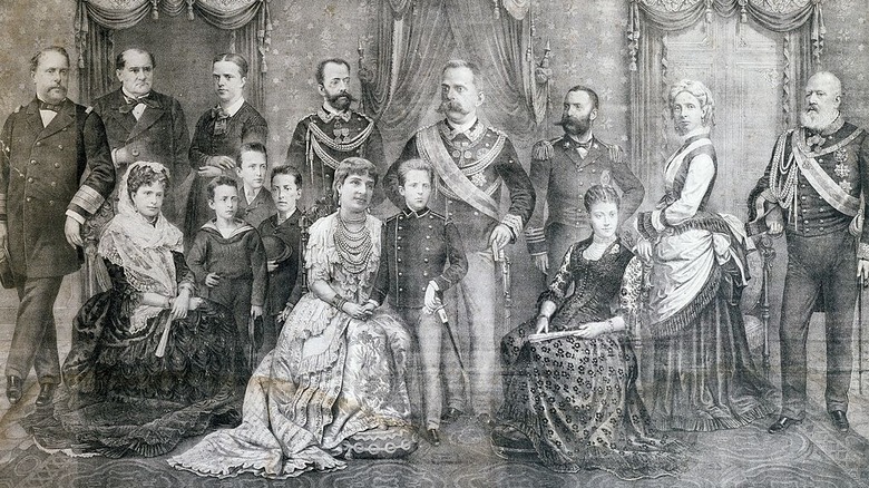 The Royal family of King Umberto I of Savoy