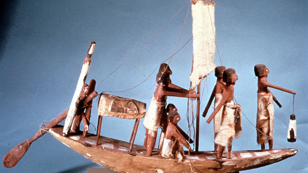 Egyptian boat carving