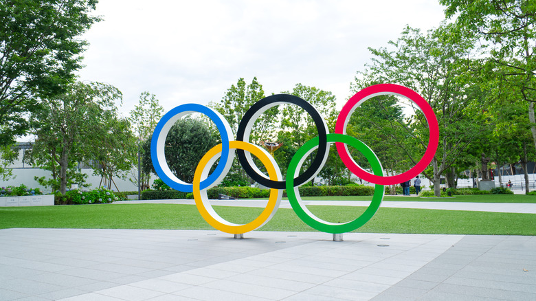 Photo of Olympic rings in Japan