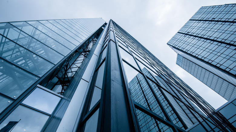 buildings into sky