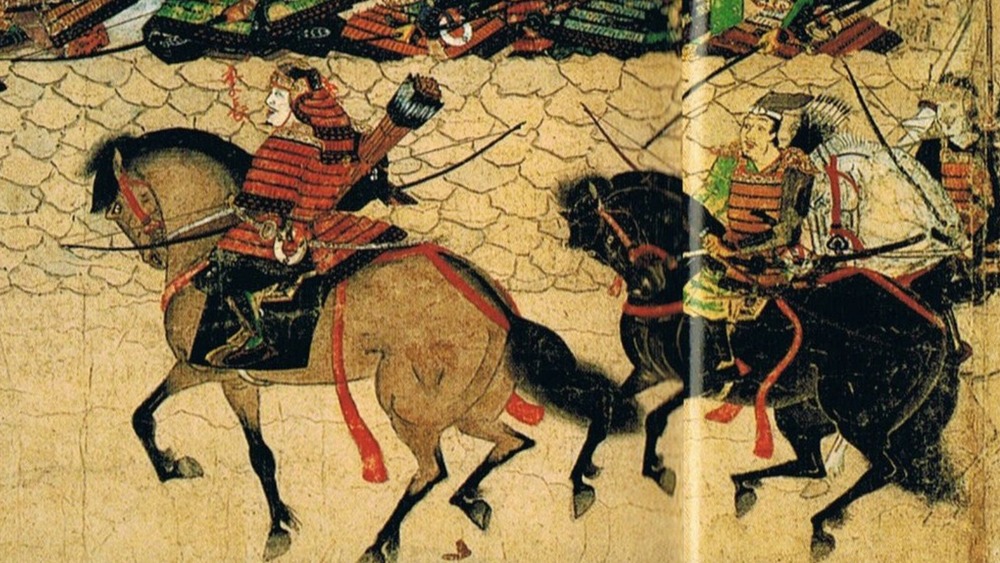 mongol warriors riding horses