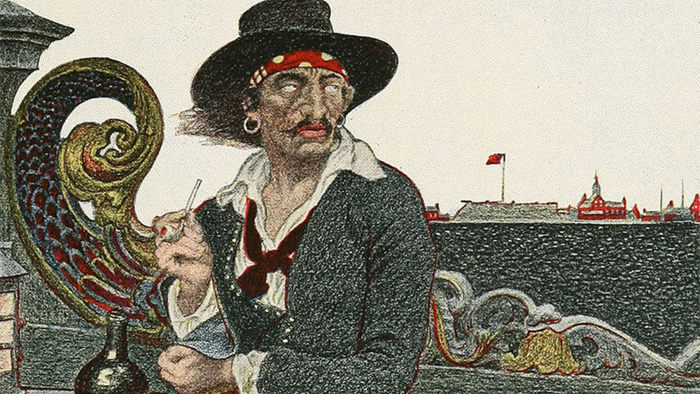 Illustration of pirate with earrings