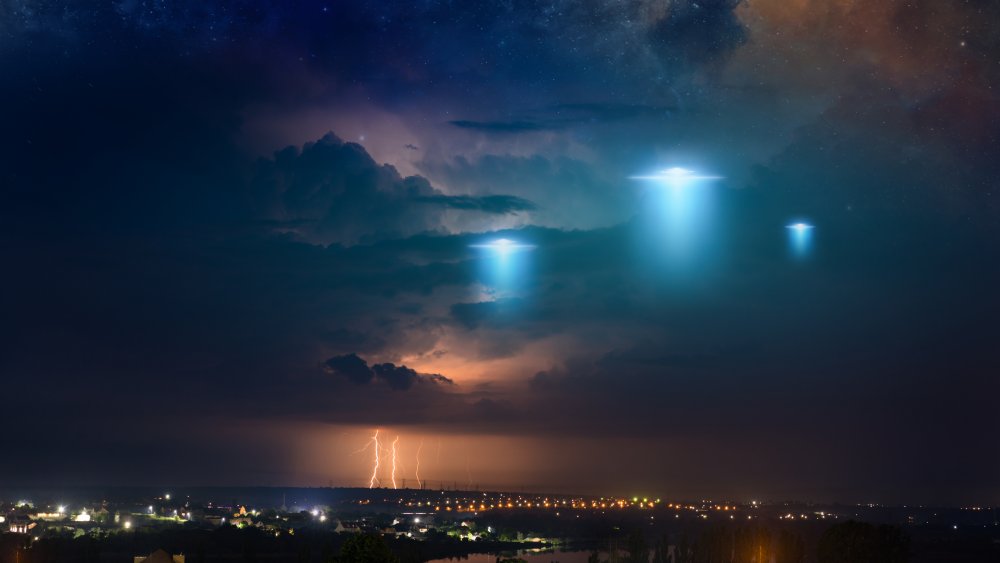 UFOs in the night sky