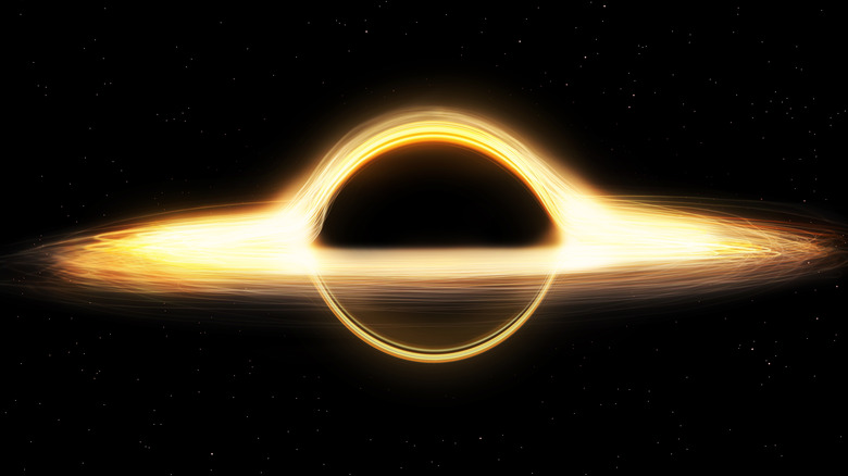 Black hole, ring of plasma